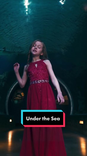 Hard to actually sing underwater but we did find a SHARK TUNNEL 🦈🦈🦈#littlemermaid #thelittlemermaid #underthesea