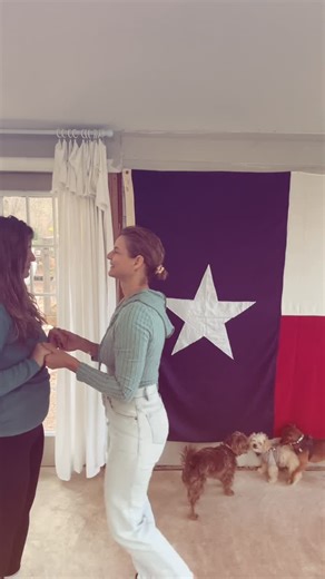 Greetings From Texas Two Step Lessons on Instagram: "@24__kara__gold and I demonstrating an easy hand flip! Which hilariously is not that easy. Kara’s been helping me teach two-step awhile now and she’s a pleasure to work with. 🥰💃#twosteplessons #greetingsfromtexas🇺🇸 #twostepstudio #twostepcombo"