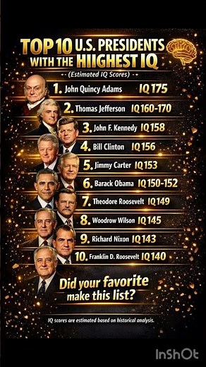 Top 10 Smartest U.S. Presidents (Highest IQ Ever)