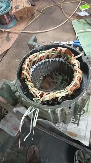 3HP Motor Rewinding Process Complete ⚡