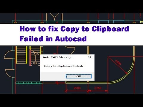 How to fix copy to clipboard failed in Autocad