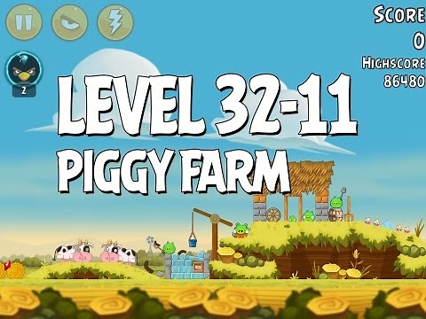 Angry Birds Piggy Farm Level 32-11 Walkthrough 3 Star