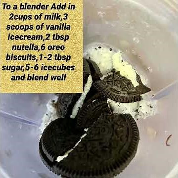HOW TO MAKE AN OREO MILKSHAKE-Easy 2 mins Oreo Milkshake