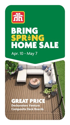 Ring in spring with a big sale. The Bring Spring Home Sale, April 10 - May 7. | Home Hardware, Building Centre & Furniture Stores