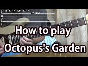 How to play Octopus's Garden-The Beatles-Guitar Tutorial with tabs