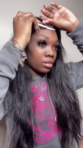 NESMON SKINLIKE HD Lace Wig 13x6 Full Frontal HD Lace Front Wigs Human Hair Pre Plucked Bleached Knots 200% Density Real 0.10mm Ultra-thin Invisible Lace Straight Human Hair Wigs For Women 26 Inch