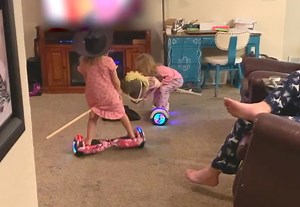 The hoverboard riding technique of these 2 little girls is as skillful as the experts. Credit: Jukin Media | Bright
