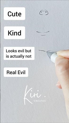 How to draw anime mouth Kind vs Evil - different expressions #howtodrawanime #howtodraw