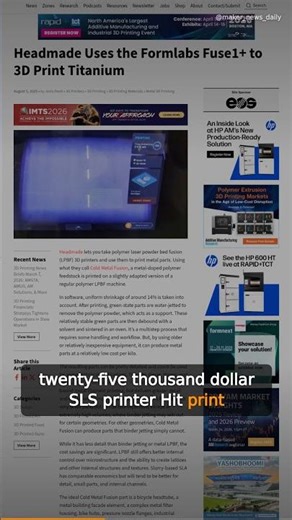 You Can 3D Print TITANIUM on a Desktop Now