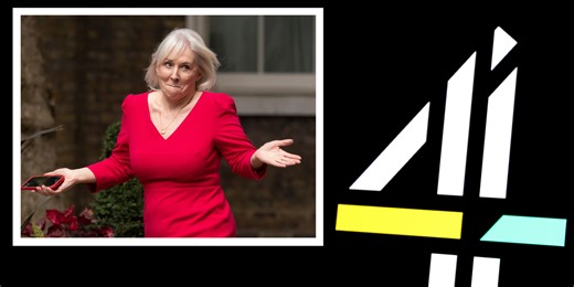 Nadine Dorries is very upset the government's dropped plans to privatise Channel 4