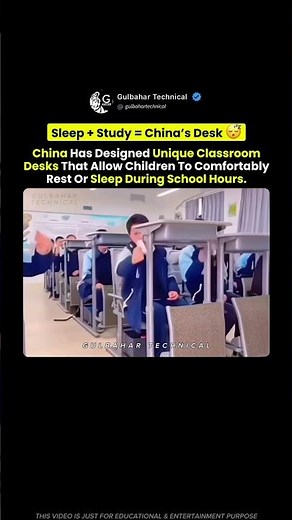 China’s Genius Classroom Desk for Naps! 😴🇨🇳