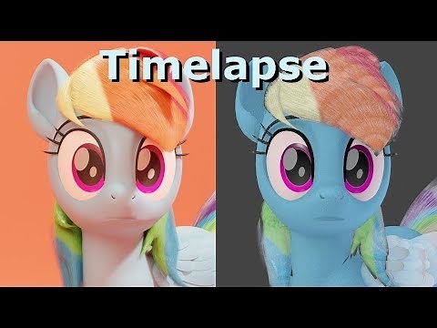 Rainbow Dash Model - Timelapse (20 hours in 1 hour)