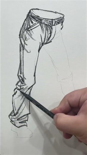 How to draw clothing folds #drawingtechniques #drawingtutorials #sketch