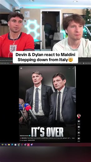 Maldini steps down from Italy after Pirlo was rejected for the head coach role #devinanddylan #devincaherly #italy #maldini #pirlo