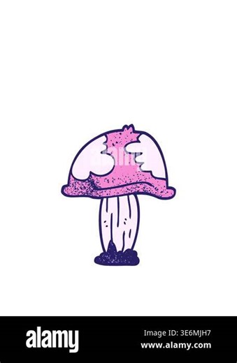 jumping motion animation of cartoon doodle of poisonous toadstool Stock Video Footage - Alamy