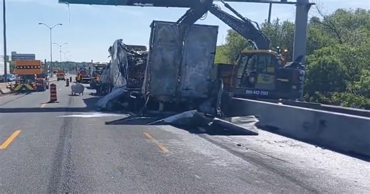 UPDATED: All eastbound lanes reopened early Wednesday morning after transport truck fire prompts closure of Highway 401 through Oshawa