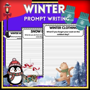 Winter Writing Prompts | Narrative, Opinion & Creative Writing | Grades 2–8