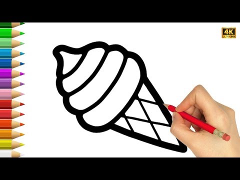 "How to Draw an Ice Cream Cone Step by Step | Easy Drawing