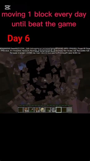 moving 1 block every day until beat the #challenge #minecraft #challeger #minecraftchallenge