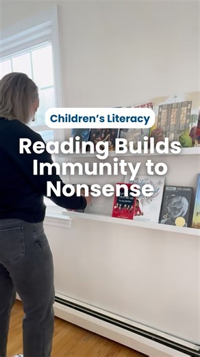 Alanna Gallo on Instagram: "Reading builds more than vocabulary. It builds immunity to nonsense. We’ve been taught to think literacy is academic. Grades. Benchmarks. Lexile levels. Test scores. But real reading... the slow, focused, deep kind... does something much bigger. It teaches kids to sit with ideas. To notice when something doesn’t add up. To ask questions instead of just absorbing whatever they’re handed. And in a world run by headlines, algorithms, influencers, and outrage cycles… that