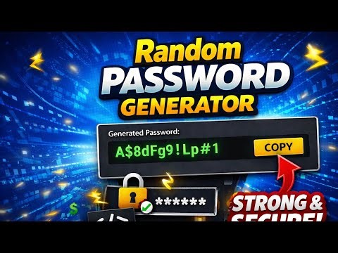 How To Create Random Password Generator Using HTML CSS and JavaScript | Beginner Project 💻