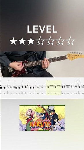 NARUTO OP - GO!!! (guitar cover with tabs & chords)