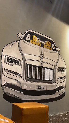 My drawing at @EDM 5 #rollsroyce #khmerart #vichhekayoungdoodle 👨🏻‍🎨💰💰
