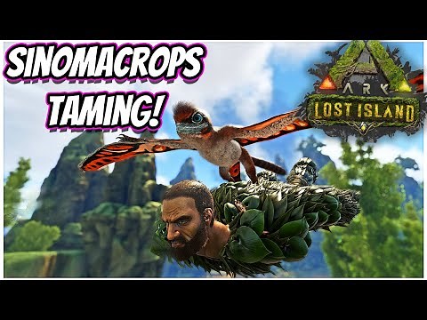 HOW TO TAME SINOMACROPS AND ITS ABILITIES!! || Ark Lost Island!