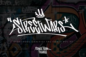 Street Wars - Graffiti Fonts, a Blackletter Font by SemutHitam Creative