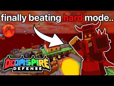Soloing Red/Hard Mode Doomspire Defense [REWRITE] | ROBLOX