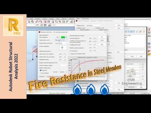Design for Fire in Steel Members using Autodesk Robot