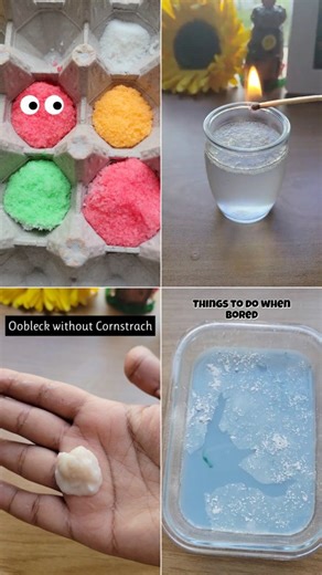 Bored kids? Turn your table into a mini science show  These 4 easy DIY experiments turn everyday things into pure magic. Fun, cheap, and perfect for hands-on play. Make sure you're following along @harshithacrafty because i have a lot of fun crafts like this you will love. #easyscienceexperiments #diyscienceforkids #sensoryplayideas #budgetstemactivities #diyforkids | HarshithaCrafty | Facebook