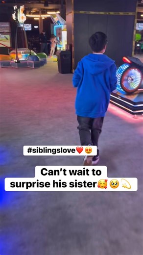 32 reactions | He’s so excited to give his sister the stuffed toy he proudly won at the arcade! #siblingslove #arcadefun #surprise | La Lette | Facebook