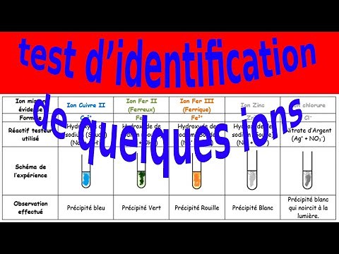 test d'identification de quelques ion 3AC