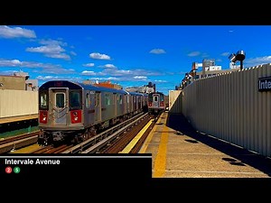 IRT White Plains Rd Line| (2)(5) Lcl/Exp Train Action @ Intervale Avenue