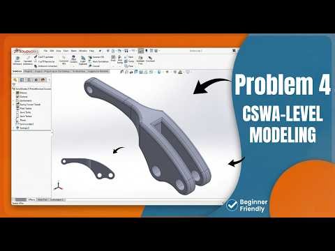 SolidWorks Practice Problem 4 | CSWA-Level Step-by-Step Solution