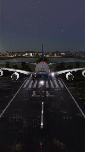 China Southern Airlines A380 Landing on Runway 33 at Shenzhen Airport at Sunset
