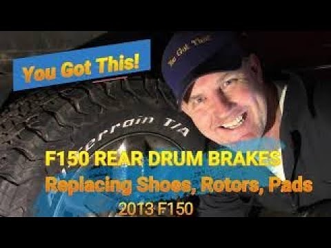 F150 How to Replace Rear Drum Brakes, Brake Shoes, Rotors, Pads, Everything! & Adjust Parking Brake
