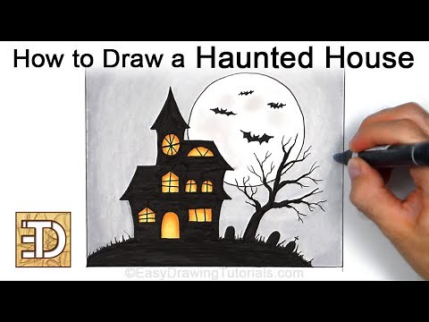 How to Draw a Haunted House for Halloween