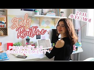 Ma STUDY ROUTINE pendant le CONFINEMENT // 1 journée avec moi, motivation, productivité ...