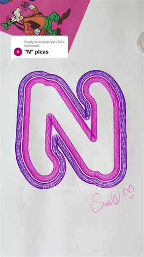 Replying to @anaasriyani82 Use Spirograph to draw the letter “N”.🩷💜#spirograph #asmrtiktoks #foryou