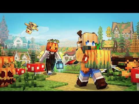 We Spent 100 Days Transforming a Pumpkin Village in Minecraft!