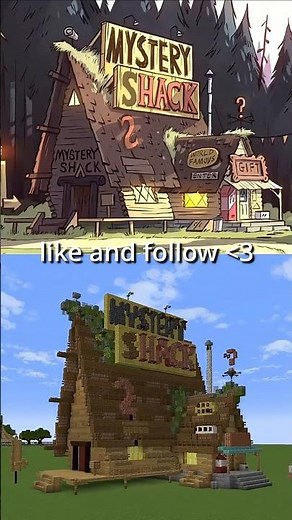 Mystery Shack from Gravity Falls in Minecraft! #minecraft #minecraftbuilding #gravityfalls