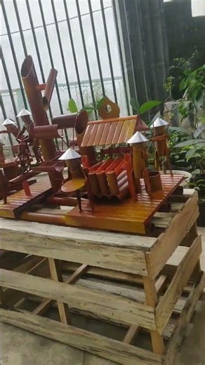 Beautiful miniature waterwheel landscape. Tel: 0377932062
