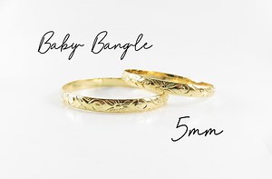 5mm Gold Baby Bangle / Hamilton Hawaiian Heirloom Gold Plated Jewelry, Baby Bracelet, Baby Jewelry, Keiki Bangles, Kid's Bangles, Baby Gift - Etsy