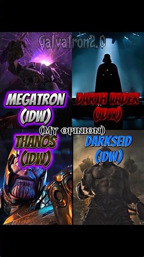 Megatron vs Darth vs Thanos vs Darkseid