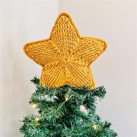 Crochet Star Tree Topper- Christmas Tree Decor, Tree Topper, Crochet Holiday Decor, Christmas Tree Topper, Christmas Star - Etsy