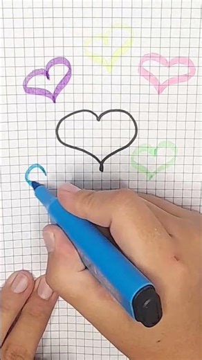 Let's draw hearts ❤🧡💛💚💙💜 #drawing #drawing4kids #drawingforkids #art