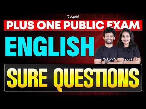 Plus One English Public Exam | Sure Questions | Eduport Plus One