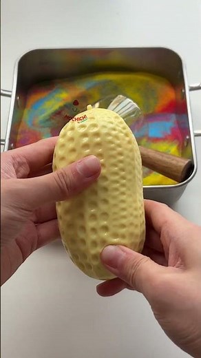 DIY Two-Tone Jumbo Peanut Squishy | Soft Satisfying Fidget